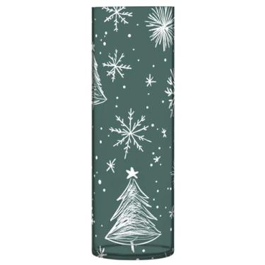 Imagem de CEBUGI Vaso de flores de árvore de Natal branco 10 x 30 cm, vaso cilíndrico para flores, vaso transparente inquebrável para decoração de casa de festa de casamento