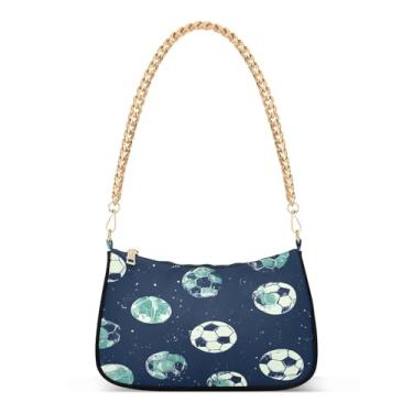 Imagem de CEBUGI Bolsas transversais femininas bolsa de ombro bolsas de futebol bolsa clutch elegante com alça de corrente