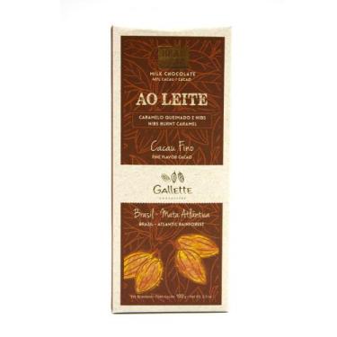 Imagem de Chocolate Ao Leite Com Nibs e Caramelo Bean to Bar Gallette 100g - Gal