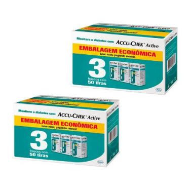 Imagem de Kit 2x Tiras Reagentes Accuchek Guide Cx. C/ 150 Unidades - Roche