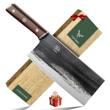 Imagem de TAN REN Cutelo De Açougueiro, Faca 8" Para Cortar Ossos, Picador Chinês Resistente Aço Alto Carbono, Presente Açougueiro E Cozinha Doméstica (Peso Da Faca: 540 G)