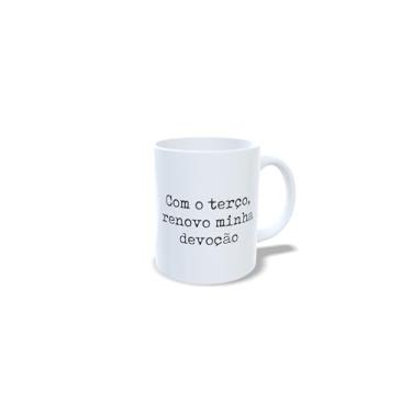 Imagem de Caneca de Cerâmica 325ml com Tema Católico Luz Divina, Branca com Imagem Religiosa e Frase Inspiracional (13746)