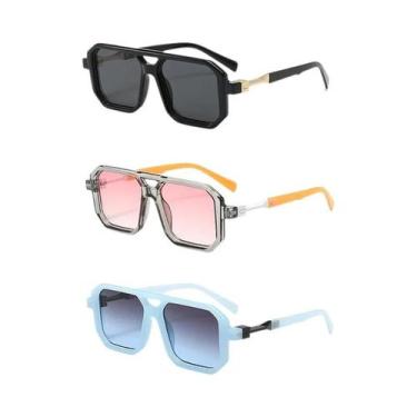 Imagem de Óculos De Sol Unissex Retrô Com Armação Quadrada, Estilo Europeu-Ameri