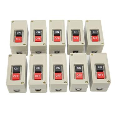 Imagem de aqxreight 10pcs Interruptor de Motor Trifásico 2 Posições Interruptor de BotãO de PressãO de Energia de ReinicializaçãO Automática para Caixas de DistribuiçãO 380V 30A e Trabalhando Mais Selado O