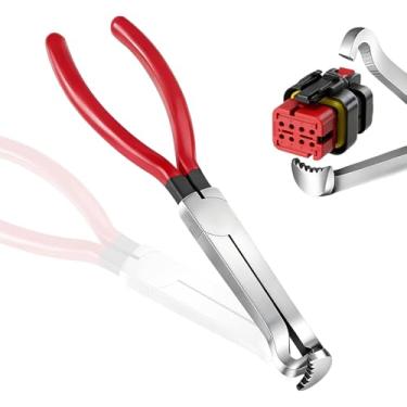 Imagem de Alicate de desconexão elétrica - alicate reto, ferramenta de remoção de conector elétrico automotivo, ferramenta de remoção de separador de conector de terminal elétrico automotivo para carros