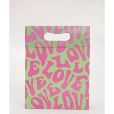Imagem de Embalagem Presente Sacola Estampa Love Marisa-97021, UN, Verde