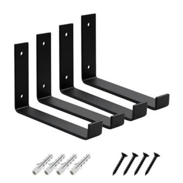 Imagem de Kit 4 Suporte Mão Francesa Invertida 30cm Estilo Industrial