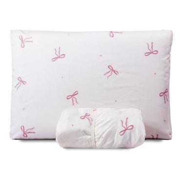 Imagem de Jogo de Lençol Solteiro Lacinhos Micropercal 180 Fios 2 Peças - 100% Poliéster