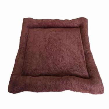 Imagem de Colchonete Pet Grande, Soft Atacadão, Retangular, Confortável, Alta Durabilidade, para Cães e Gatos, Marrom