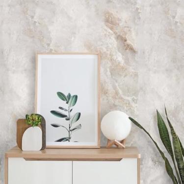 Imagem de Papel de Parede Adesivo para Cozinha Lavável Resistente a Altas Temperaturas(Rolo de 2 Metros,Granito Leopard Crema)