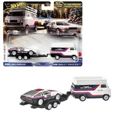 Imagem de Hot Wheels DMC Delorean e HW Rally Hauler 1/64 Mattel FLF56 - Hw Col