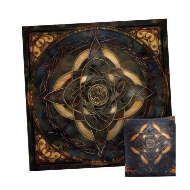 Imagem de Kit Leitura de Tarô com Toalha Celta e Bolsa Mística