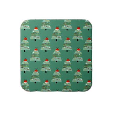 Imagem de Ladrilho Decorativo de Cerâmica Natalino com Estampa Árvore de Natal e Brinquedos