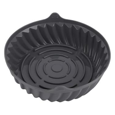 Imagem de HEEPDD Forro de Fritadeira de Ar de Silicone, 22cm Redondo Antiaderente à Prova de Alta Temperatura Cesta de Fritadeira Reutilizável para Casa Cozinha Acampamento Piquenique