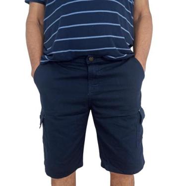 Imagem de Bermuda Masculina de Sarja Cargo com Bolsos Laterais Durabilidade e Es