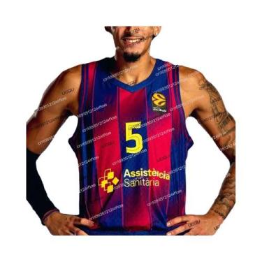 Imagem de Camiseta De Basquete Barcelona Para Adultos, Rápido Secagem, Vestuário