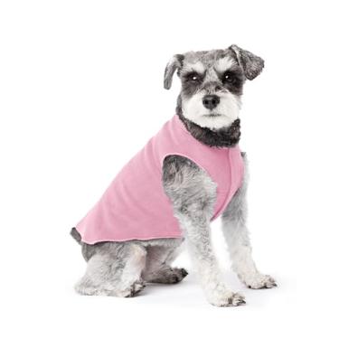 Imagem de Gold Paw Casaco de lã elástica para cães, suéter elástico para animais de estimação, pulôver lavável na máquina para inverno e outono, rosa, 10