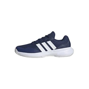Imagem de adidas Tênis esportivo masculino baixo (não futebol), Azul escuro/branco/cibermetálico, 38