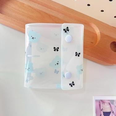 Imagem de Mini cute bear Photo Album,Travelers Notebook Cover,Loose Leaf Refillable,3-Rings Transparent Photocard,Storage Binder Bookfor Picture Cards Storage,for Teen Women Home School Travel Road Trip Holiday