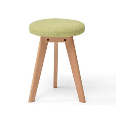 Imagem de Banqueta de apoio para os pés/descanso para os pés, banco de madeira nórdica, moderno, criativo, banco de mesa de jantar, vários cenários disponíveis, banco de pés mais estável (cor: cinza) (branco)