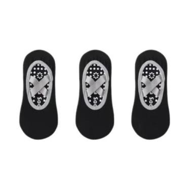 Imagem de Meias De Pilates E Yoga Femininas Antiderrapantes Com Faixa De Silicon