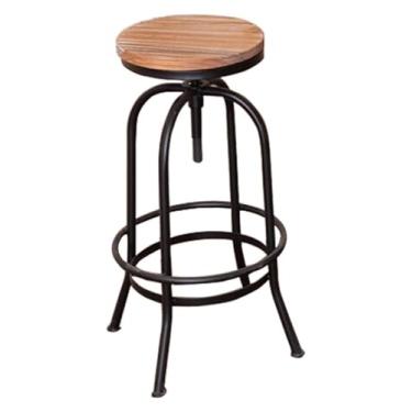 Imagem de WYNSJDBB Cadeira de bar vintage industrial cadeiras de bar giratórias, cadeira de jantar de pub com apoio para os pés, cadeiras giratórias para elevação de altura ajustável, preta