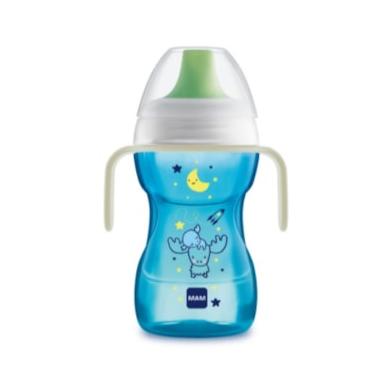 Imagem de Copo MAM Fun To Drink Night 270 ml - Azul