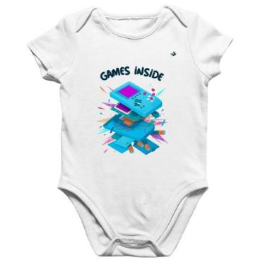 Imagem de Body Bebê Algodão Games Inside - Foca na Moda, Branco, P