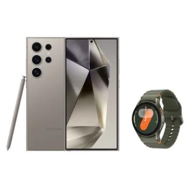 Imagem de Celular Samsung S24 Ultra 256gb - Titânio Cinza + Galaxy Watch7 Bt 40mm - Verde Kit