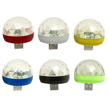 Imagem de Luz de Disco Rotativa Lâmpada LED RGB USB Portátil Ativada por Som Auto Funcionamento Palco para Festa em Casa