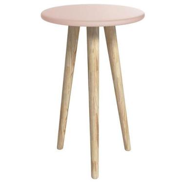 Imagem de Mesa de Canto Theo Rosa Madeira Natural  Reller