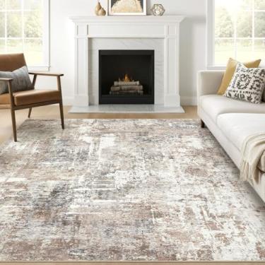 Imagem de Tapete quadrado 20 x 20 cm, sala de estar: grande lavável, abstrato, moderno, macio, resistente a manchas, piso interno, antiderrapante, tapete para quarto, berçário, sala de jogos, sala de jantar