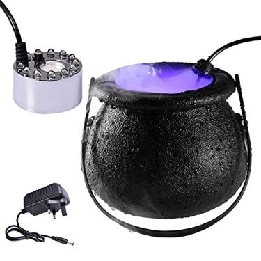 Imagem de Neblina com Pote Nebulizador de Lago Fontana Água 12 LEDs Umidificador Ar Tamanho Capacidade Grande Perfeito para Halloween Sensor Nível Baixo Control