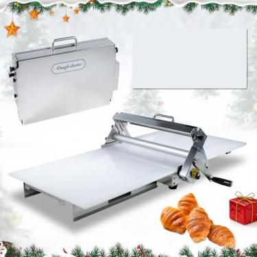 Imagem de Folha de massa dobrável (30,5 cm), máquina de rolo de massa manual, espessura ajustável, máquina de massa de aço inoxidável, espessura ajustável de 0-27 mm, (1 painel de rolamento)