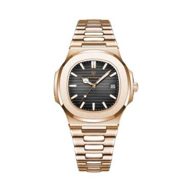 Imagem de Relógio De Quartzo Masculino À Prova d'Água Em Aço Inoxidável POEDAGAR