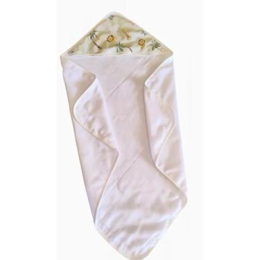 Imagem de Toalha de Banho Bebê, 70x70cm, Forro Fralda, Com Capuz, Safari (Verde)