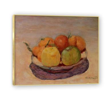 Imagem de NHLDZYH Moldura dourada. Arte de parede vintage - natureza morta com frutas - quadro de tela de estilo clássico - pintura de natureza morta com moldura decorativa. A45. 40 x 48 cm.
