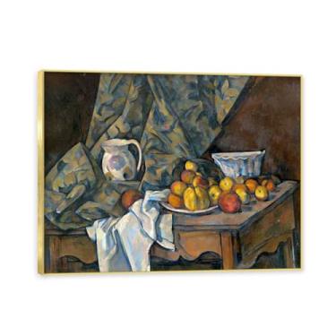 Imagem de Moldura dourada. Arte vintage emoldurada de frutas mortas, pintura clássica de cozinha country, decoração de parede de casa de fazenda quente para sala de jantar e cozinha. A52. 50 x 65 cm-19,7 x 25,6