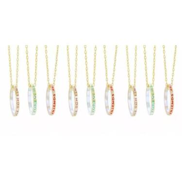 Imagem de Colares Cordão Best Friends Folheado A Ouro 18k - 9 Pçs - Milena Folhe