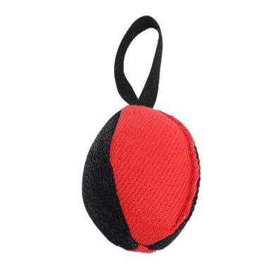 Imagem de SIWOTED Dog Football Toys Interativo Alívio de Ansiedade Cabo de Guerra Brinquedo Bola para Pastor Alemão Belga Malinois (Preto e Vermelho)