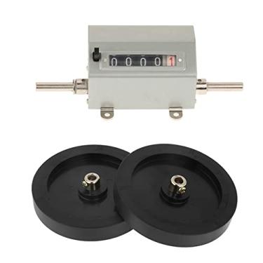 Imagem de Fesjoy Contador 0-9999, Contador de Comprimento da Roda Giratória Velocidade Máxima 350RPM Redefinição Cinza, Fácil de Operar Com Design Anti-salto, Material Metálico, Ideal para