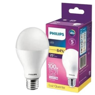 Imagem de Kit 12 Lampada Led Bulbo 16W = 100W 1521Lm Bivolt Philips, 110V/220V (