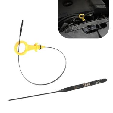 Imagem de Civwesi Pack-1 Vareta de óleo de transmissão de motor de carro, indicador de nível de óleo de aço inoxidável de 60,7 cm com alça de plástico, substituição 06J115611F 06H-115-611E, compatível com