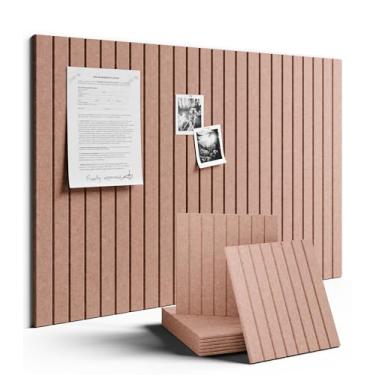 Imagem de Quadro de avisos grande de feltro 91 cm x 61 cm alternativo para quadro de cortiça - pacote com 6 com 40 abas adesivas removíveis seguras, quadros de cortiça para paredes, placas de feltro para casa