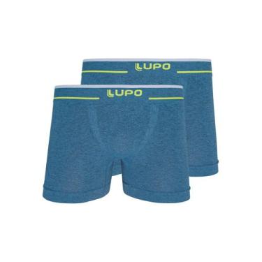 Imagem de Kit com 2 Cuecas Boxer Lupo 733-004, Azul, P