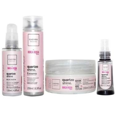 Imagem de Cadiveu Essentials Quartzo Shine by Boca Rosa Hair - Kit Shampoo + Máscara + Leave-in + Sérum Kit-Unissex