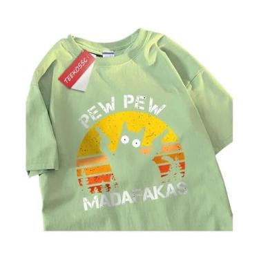 Imagem de Camiseta Masculina Oversized De Algodão Para O Verão, Estilo Harajuku,