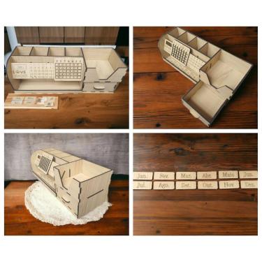 Imagem de Porta Treco Porta Jóias Com Calendário De Todos Os Meses Mdf