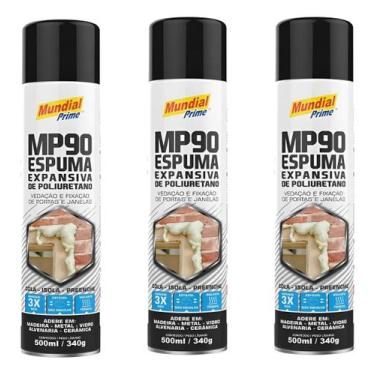 Imagem de Espuma Expansiva Pu 500ml Mundial Prime - Kit 3 Unid. - KIT MK