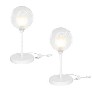 Imagem de Kit 2 Luminárias de mesa abajur Harmony Branco - MARRYLUZ